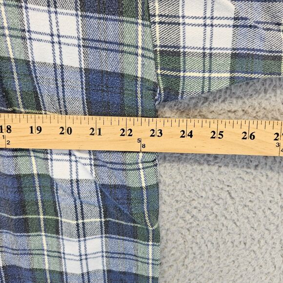 The Vermont Flannel‎ Co Sweatshirt Mens Size Large Blue Plaid Crewneck Pullover - Picture 4 of 9